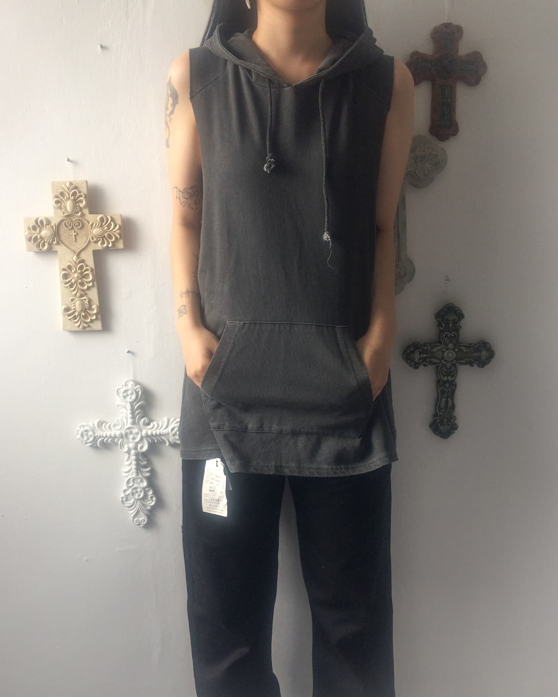 Hood sleeveless 상품이미지1