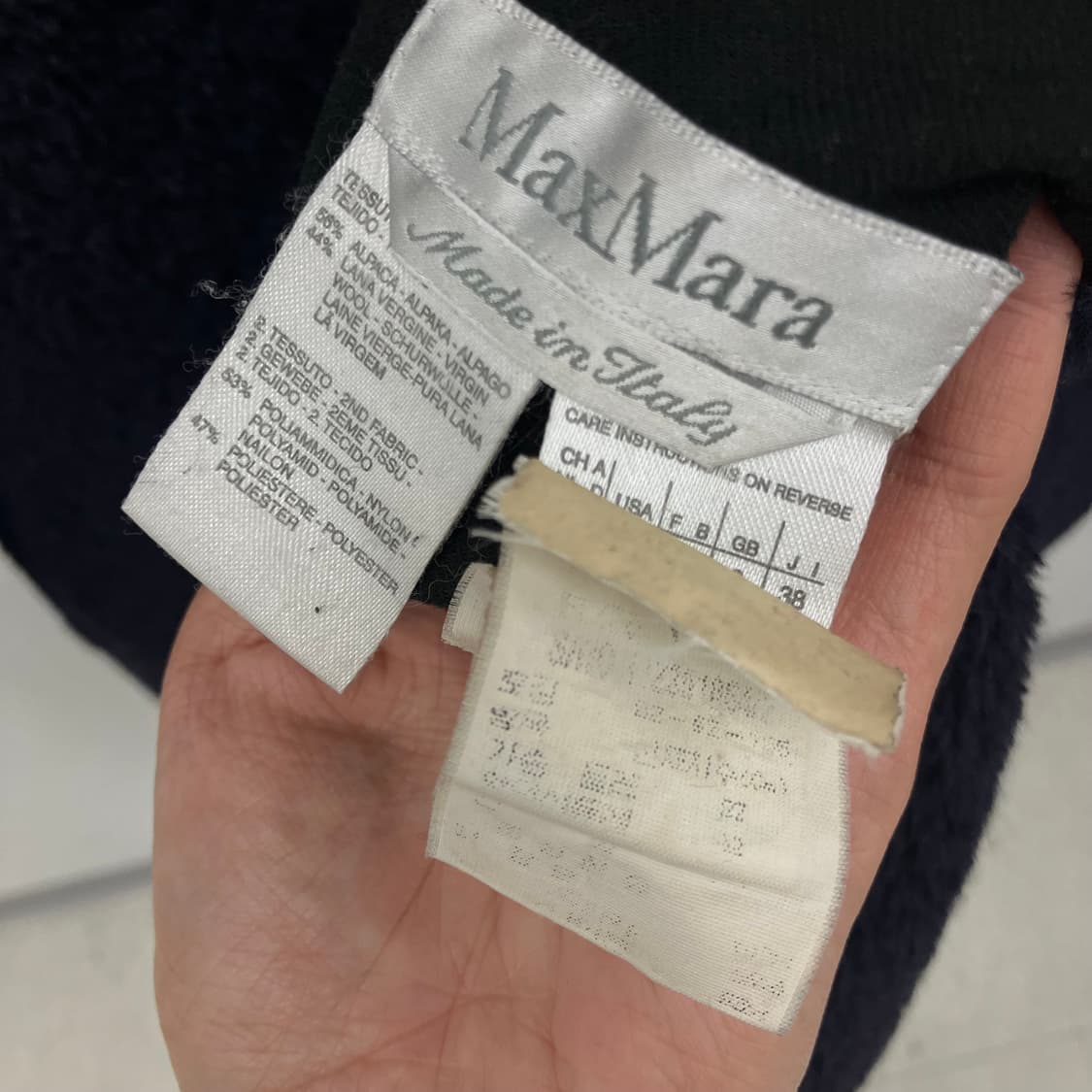 막스마라 네이비 알파카 리버시블 코트 34 상품이미지4