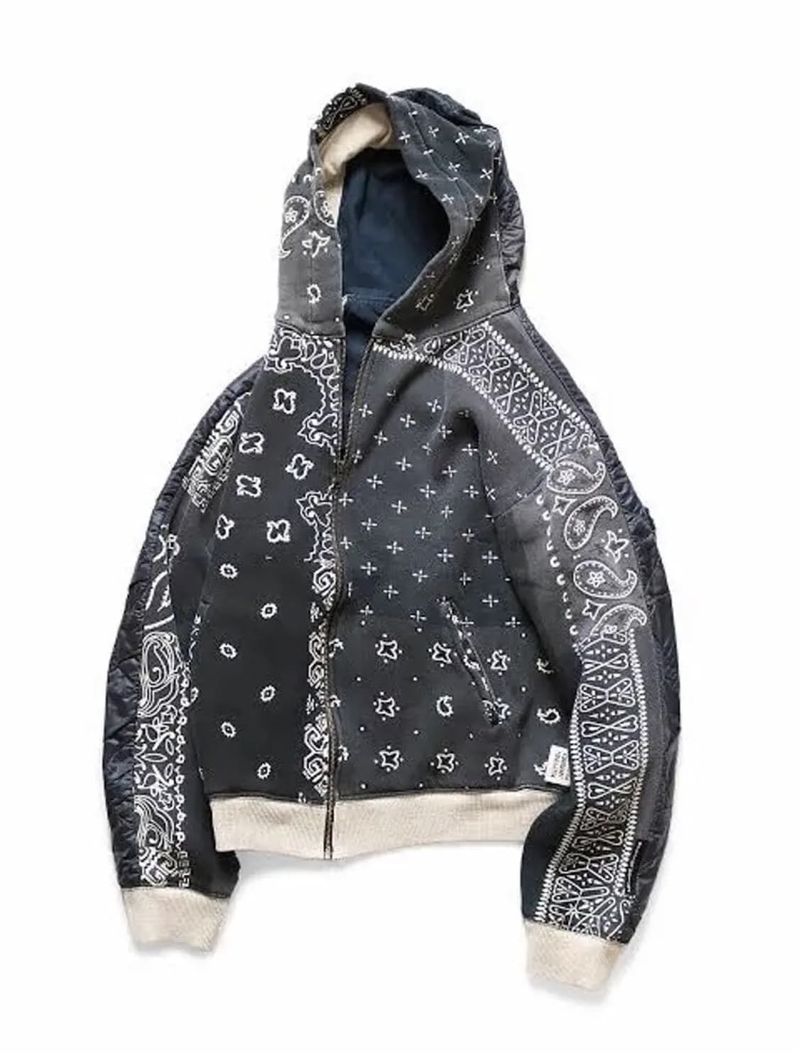 [4]캐피탈 비부악 반다나 후드집업 블루종 블랙 상품이미지3