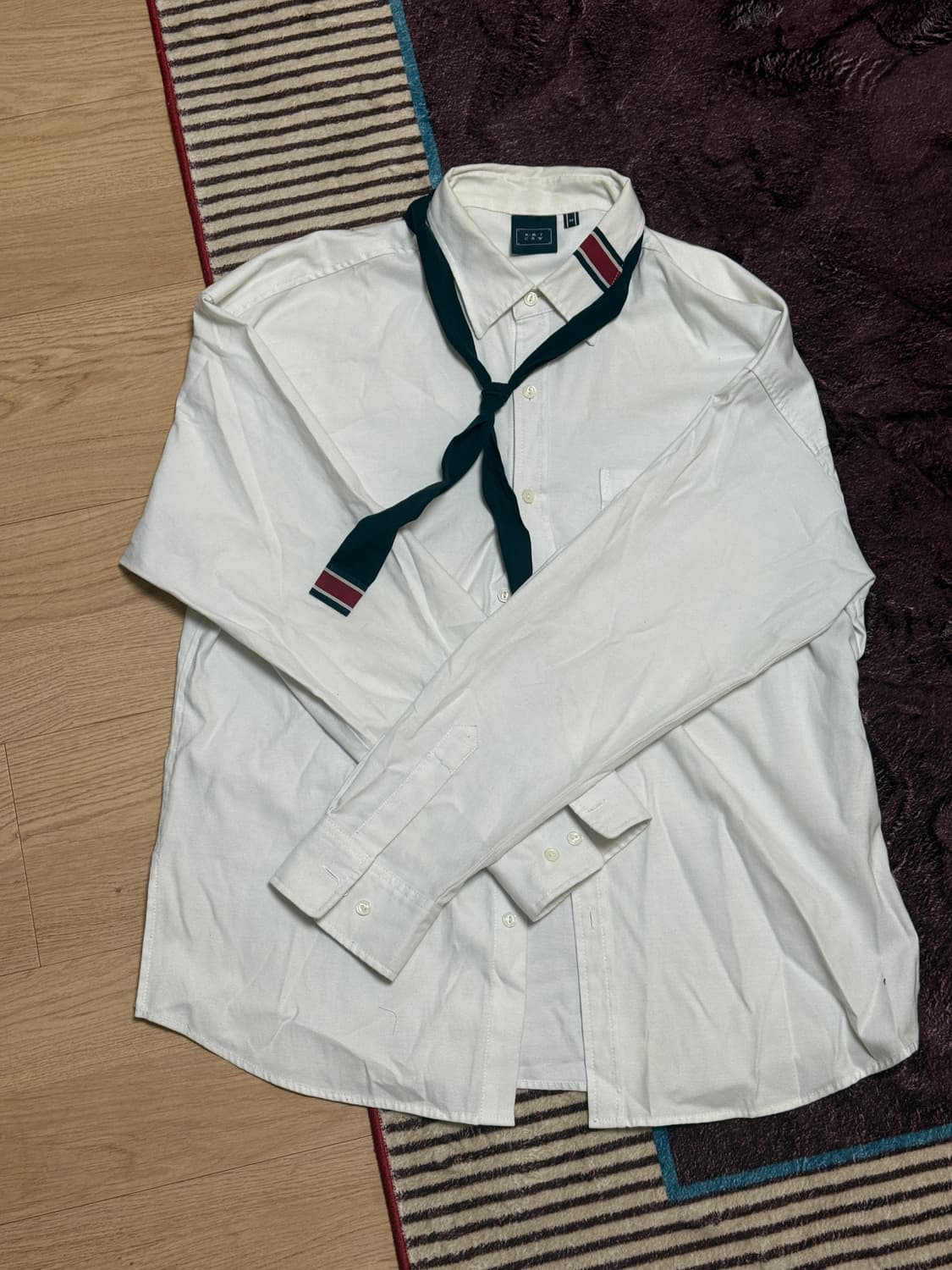 로맨틱 크라운 클럽타이 오버핏 셔츠 상품이미지1