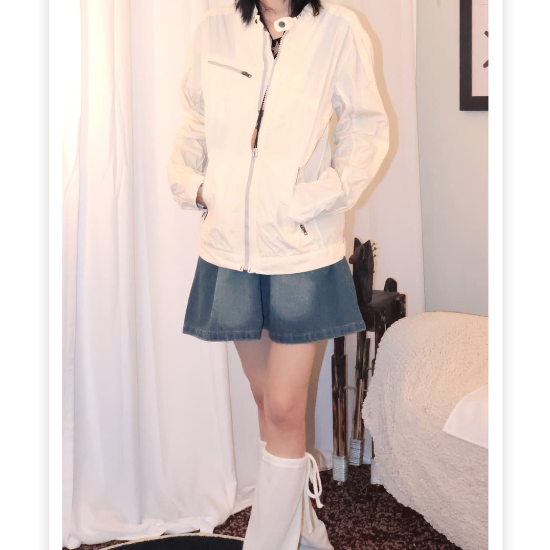 ivory side line detail trucker 상품이미지5