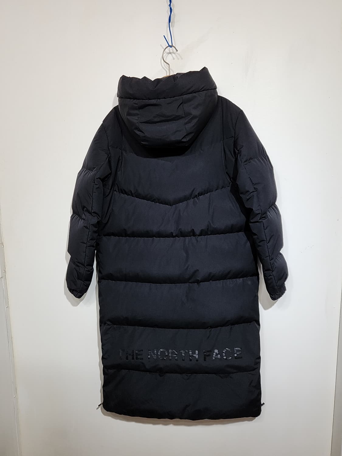 (M) 노스페이스 구스다운 롱패딩 점퍼 블랙 거위털 패딩코트 후드  상품이미지6