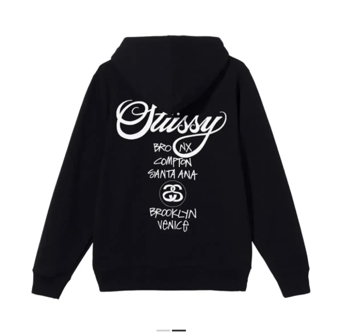 M) 스투시 도버스트리트마켓 월드투어 후드 블랙 -2021 상품이미지2