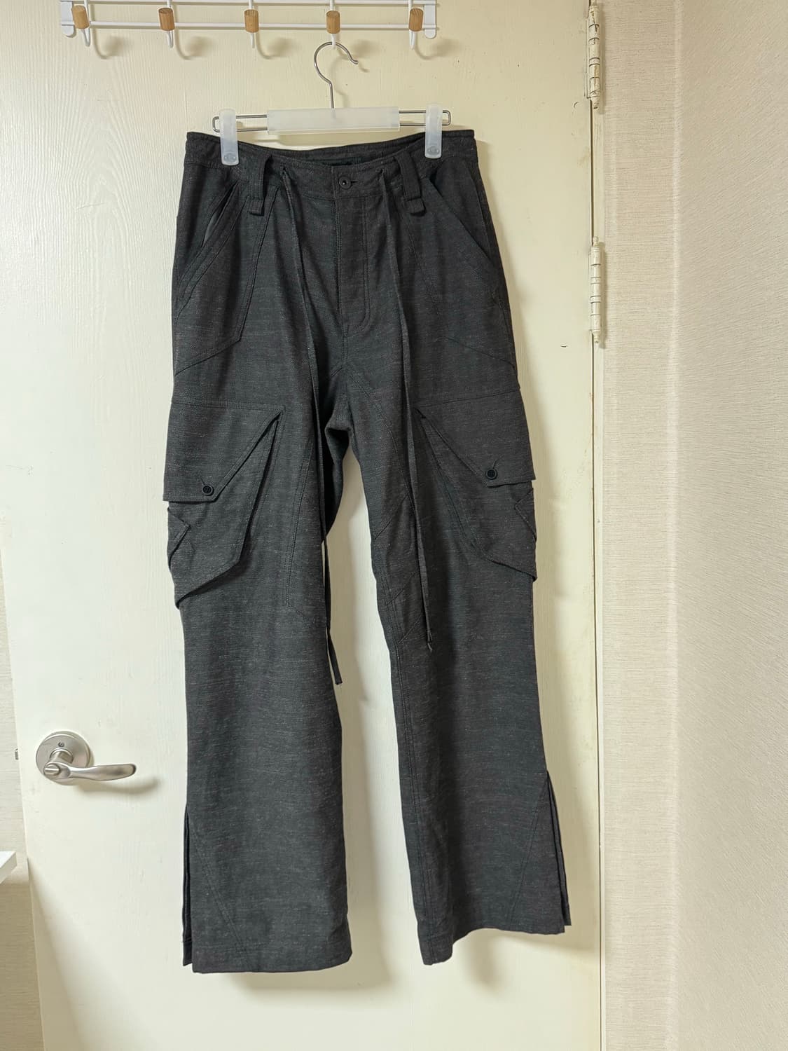 Blackmerle cargo pants slub grey M 상품이미지6