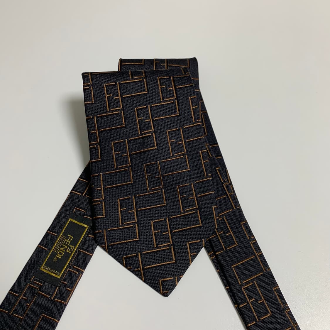 펜디(FENDI) FF모노그램 블랙 명품넥타이 이태리 100실크 A+ 상품이미지10