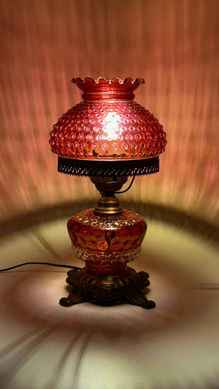 Fenton vintage hobnail glass lamp 상품이미지6