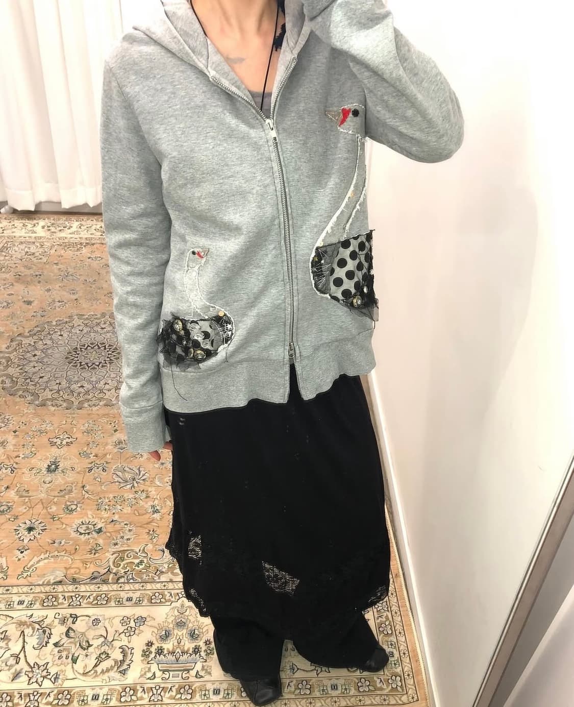 수나오쿠와하라 swan two-way hooded zipup 후드집업 상품이미지3