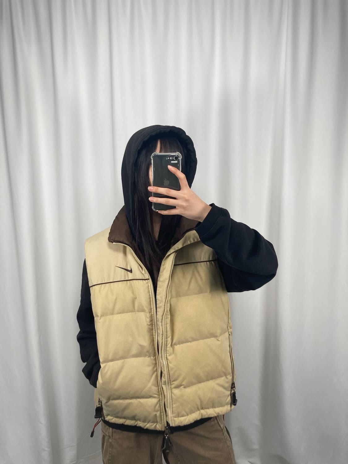 90‘s 나이키 ACG 나일론 립스탑 다운 베스트 상품이미지2