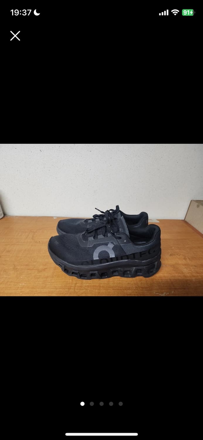 On Running 온 러닝 클라우드 몬스터 올블랙 운동화 270 상품이미지2