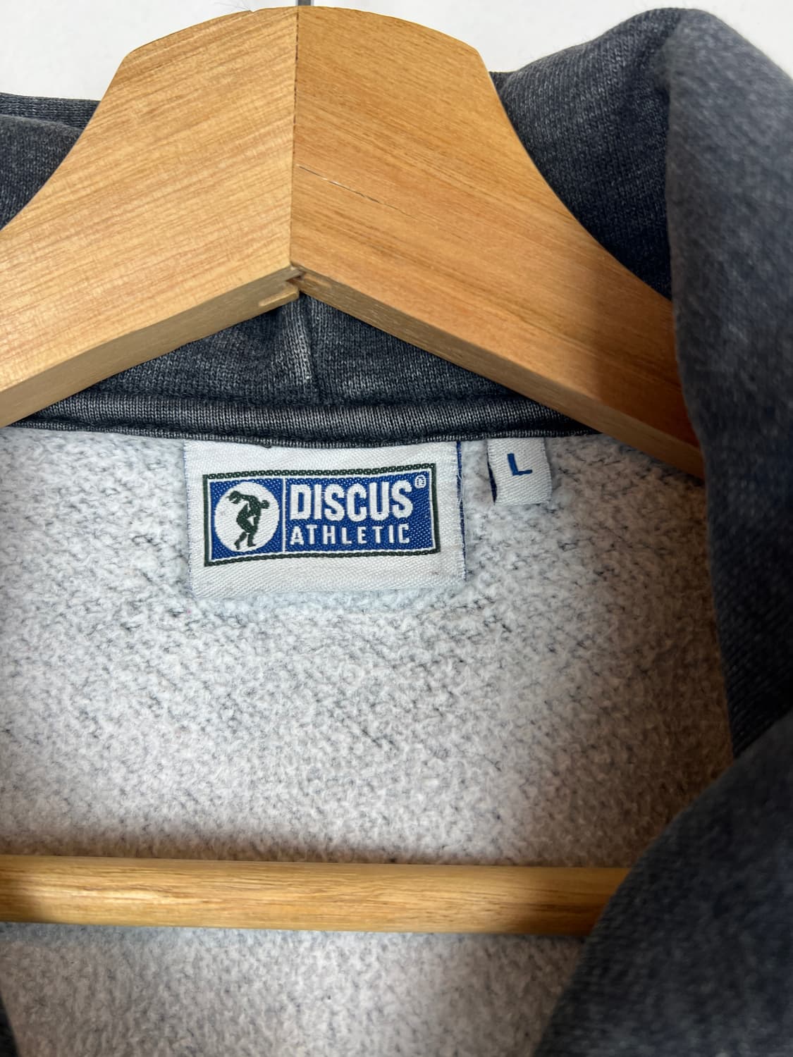 DISCUS ATHLETIC 블랙 워싱 후드집업 L 상품이미지3