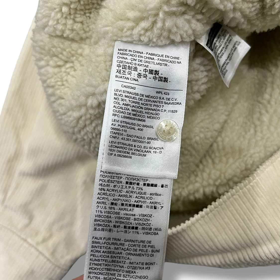 리바이스 셰르파 코듀로이 자켓 s08416 상품이미지9