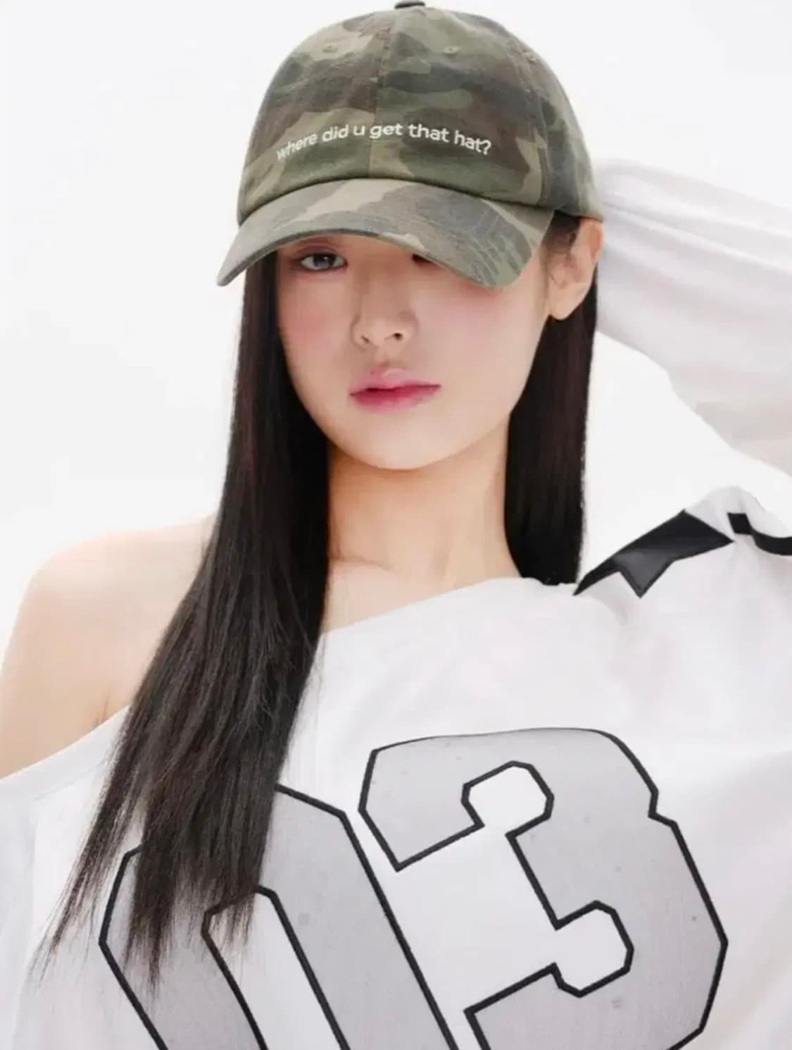 유희 레터링 볼캡 카키 (새상품) 상품이미지2