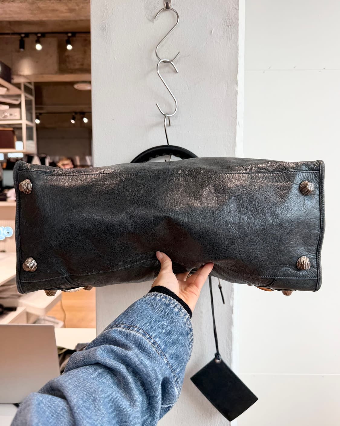 발렌시아가 그린 워크 모터백 토트백 상품이미지6