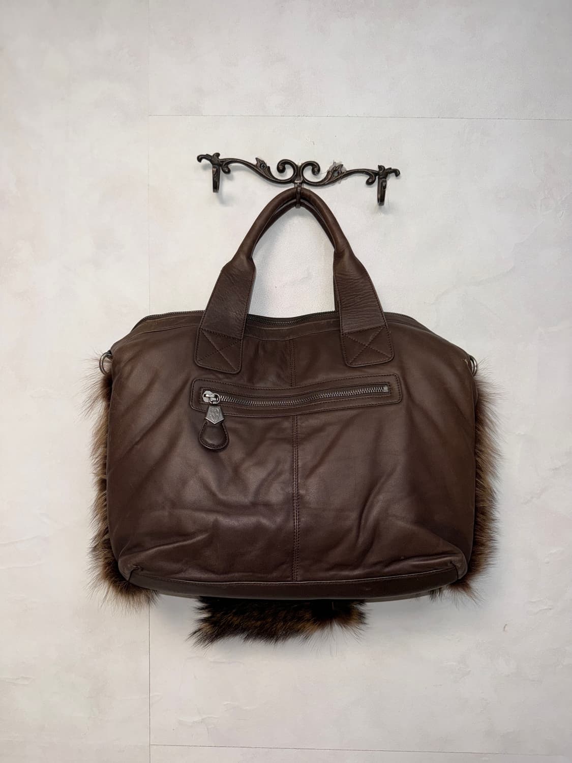 THOMAS WYLDE brown coyote fur skull bag 상품이미지5