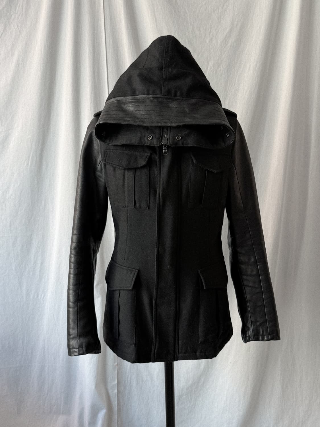 Isamu Katayama Backlash 후디드 레더 자켓 상품이미지7