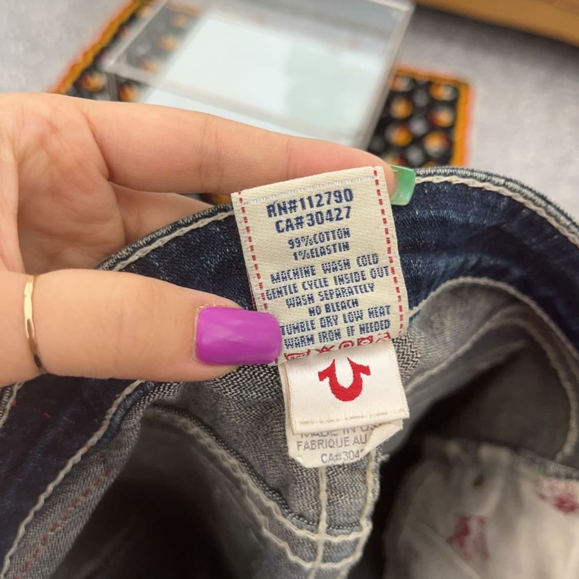 트루릴리젼 디스코빌리빅티 로우라이즈 데님 청바지 28인치 C07348 상품이미지7