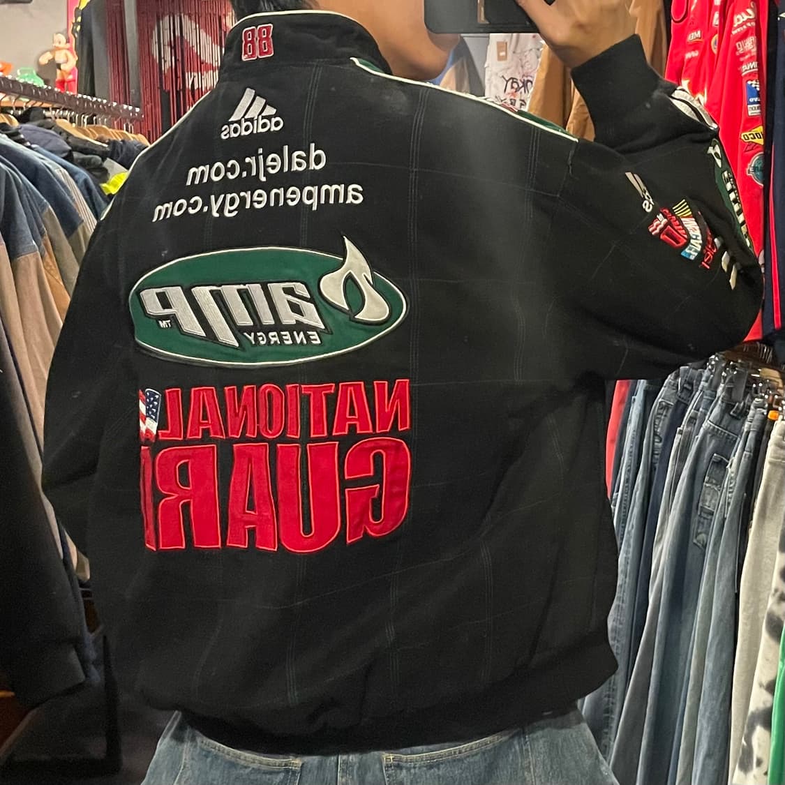 [IM] JH 제프해밀턴 AMP 블랙 코튼 레이싱자켓 DEADSTOCK 상품이미지5