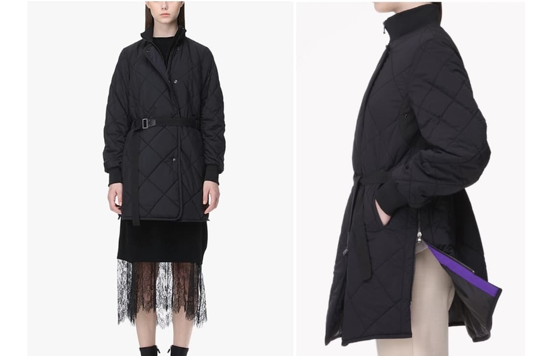 타임 퀼팅 패딩 블랙색상 상품이미지5