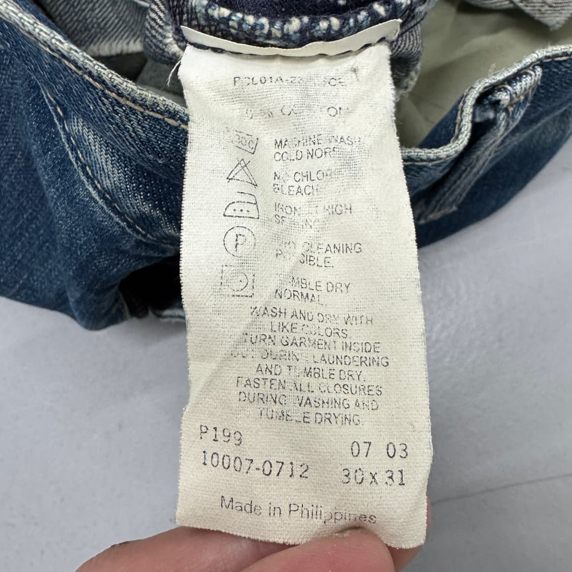 리바이스 00s 페이딩 엔진 엔지니어드 워싱 데님팬츠 상품이미지9