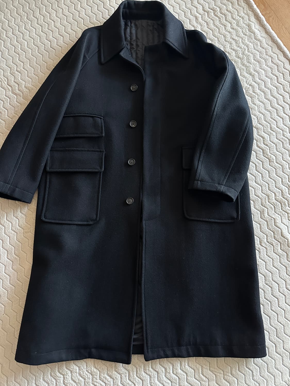 [L] 라퍼지스토어 발마칸 코트 블랙 상품이미지3