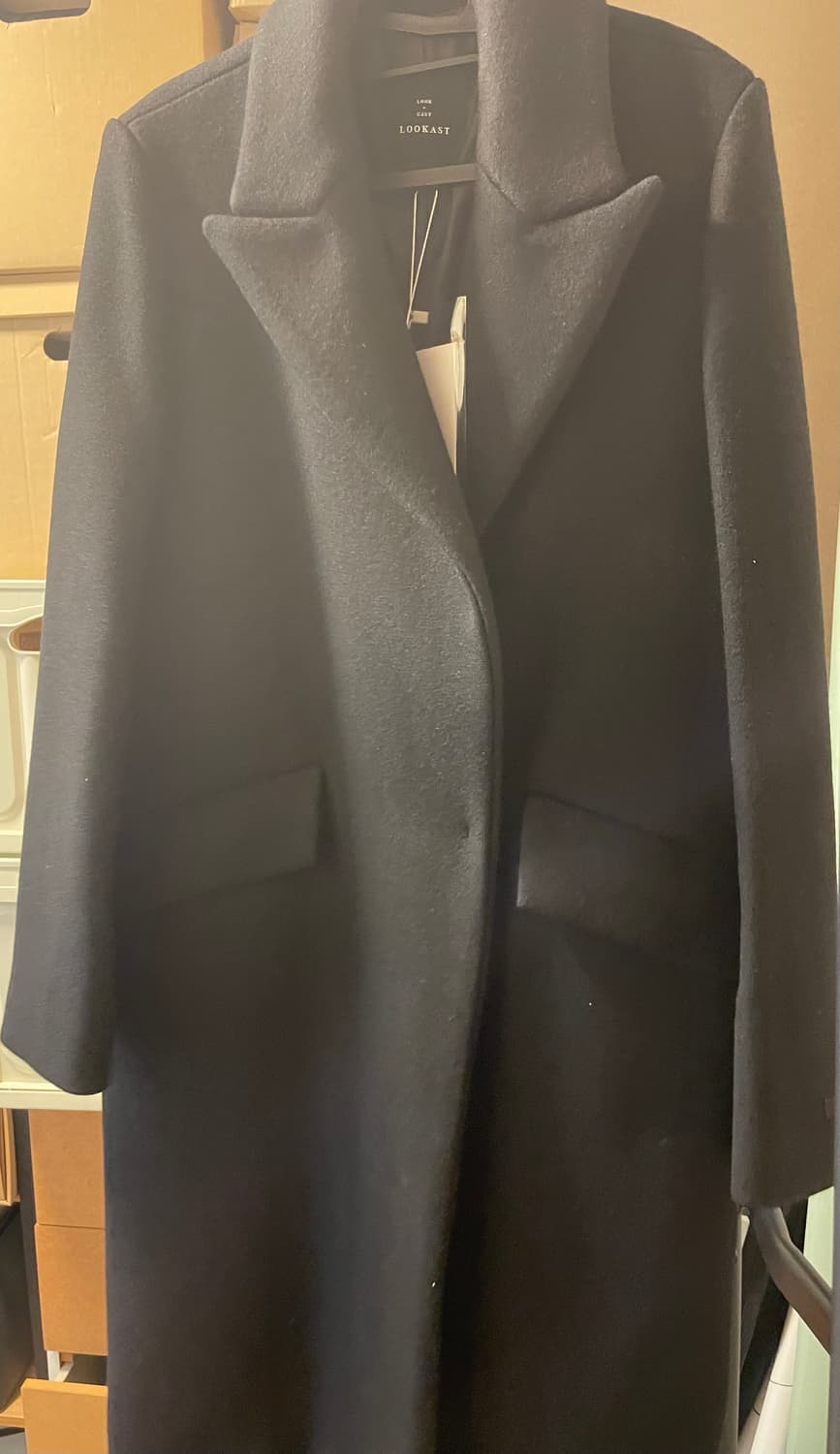 룩캐스트 블랙 코트 택도 안뗀 새상품 팝니다 상품이미지1