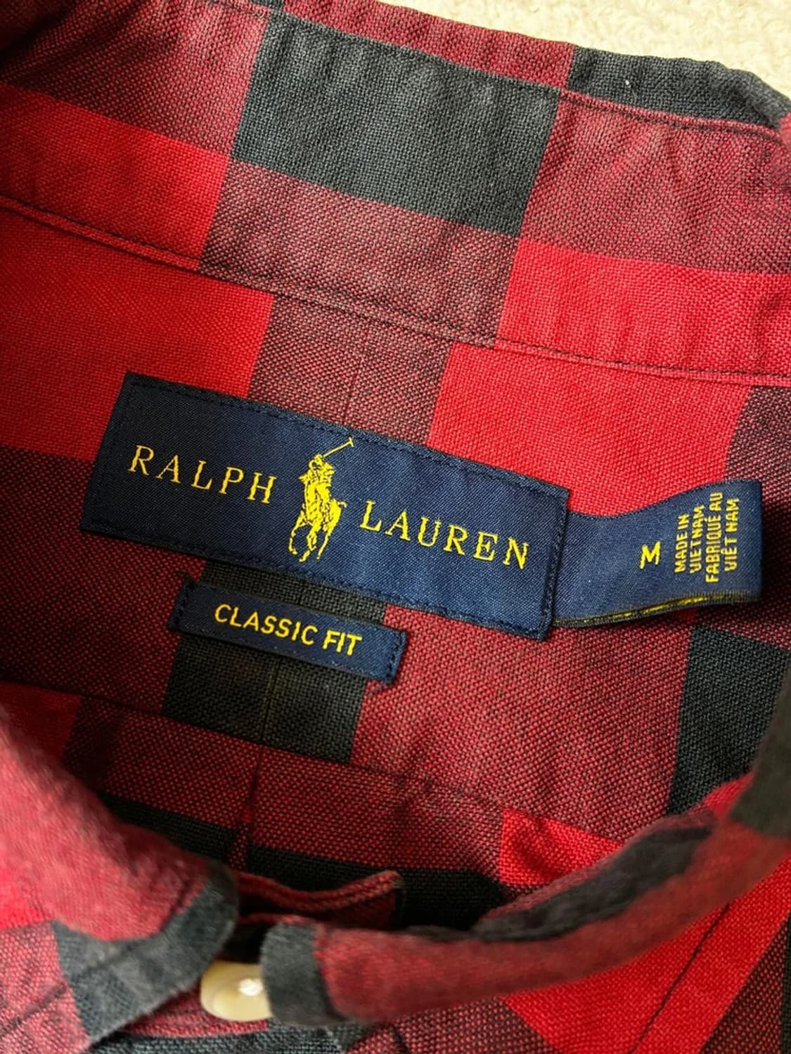 폴로 랄프로렌 깅엄 체크 로고 옥스퍼드 셔츠 PN7240 상품이미지8