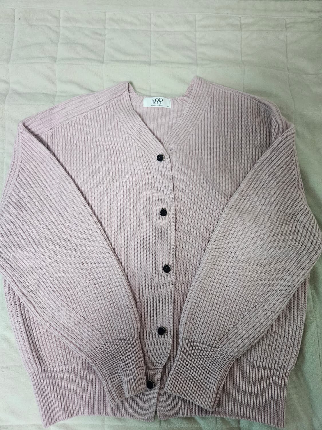 엘무드 브룩 핑크 가디건 44사이즈 상품이미지1