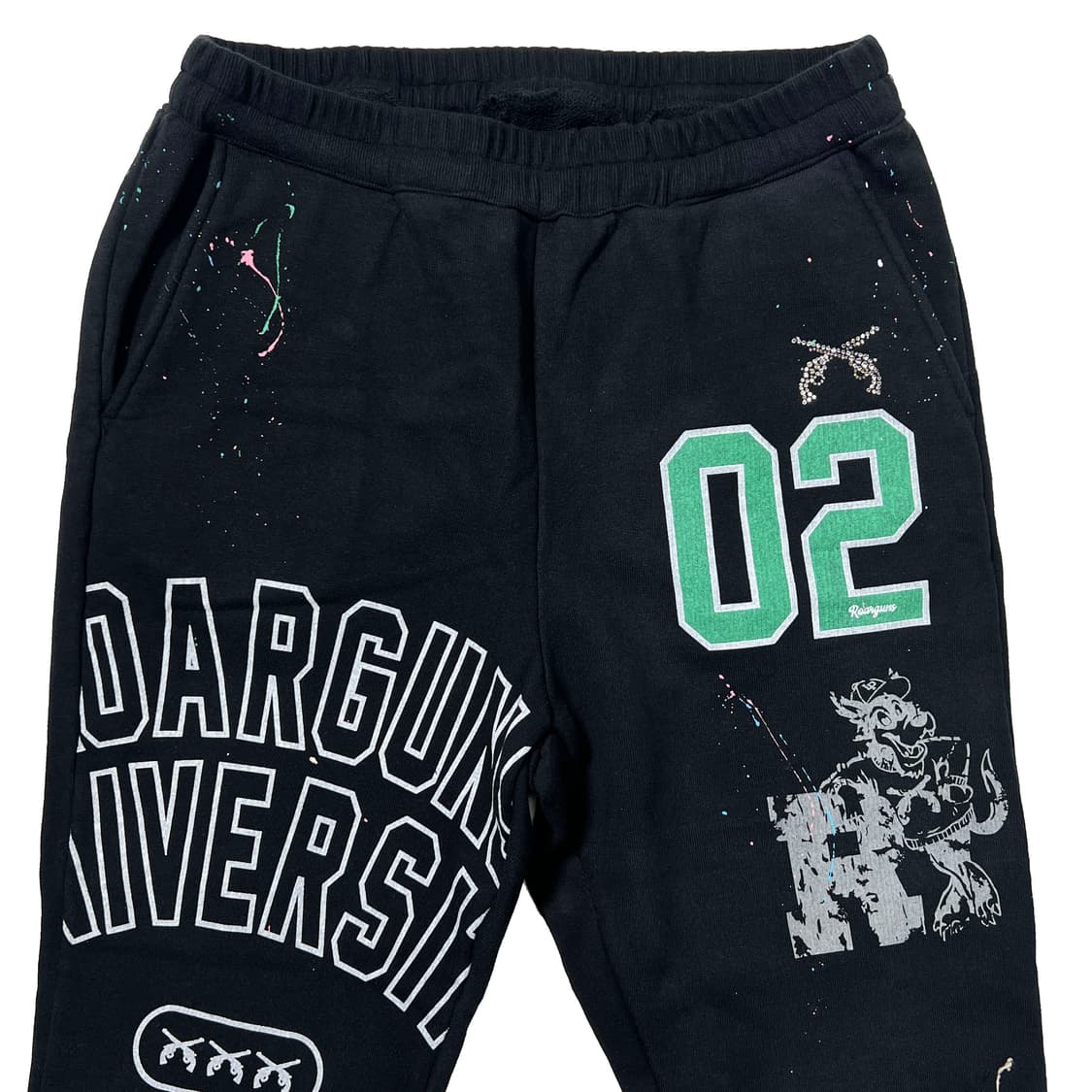 로아건즈 ROARGUNZ 24ss 스플래터 프린팅 플래어 스웻팬츠 (3) 상품이미지4