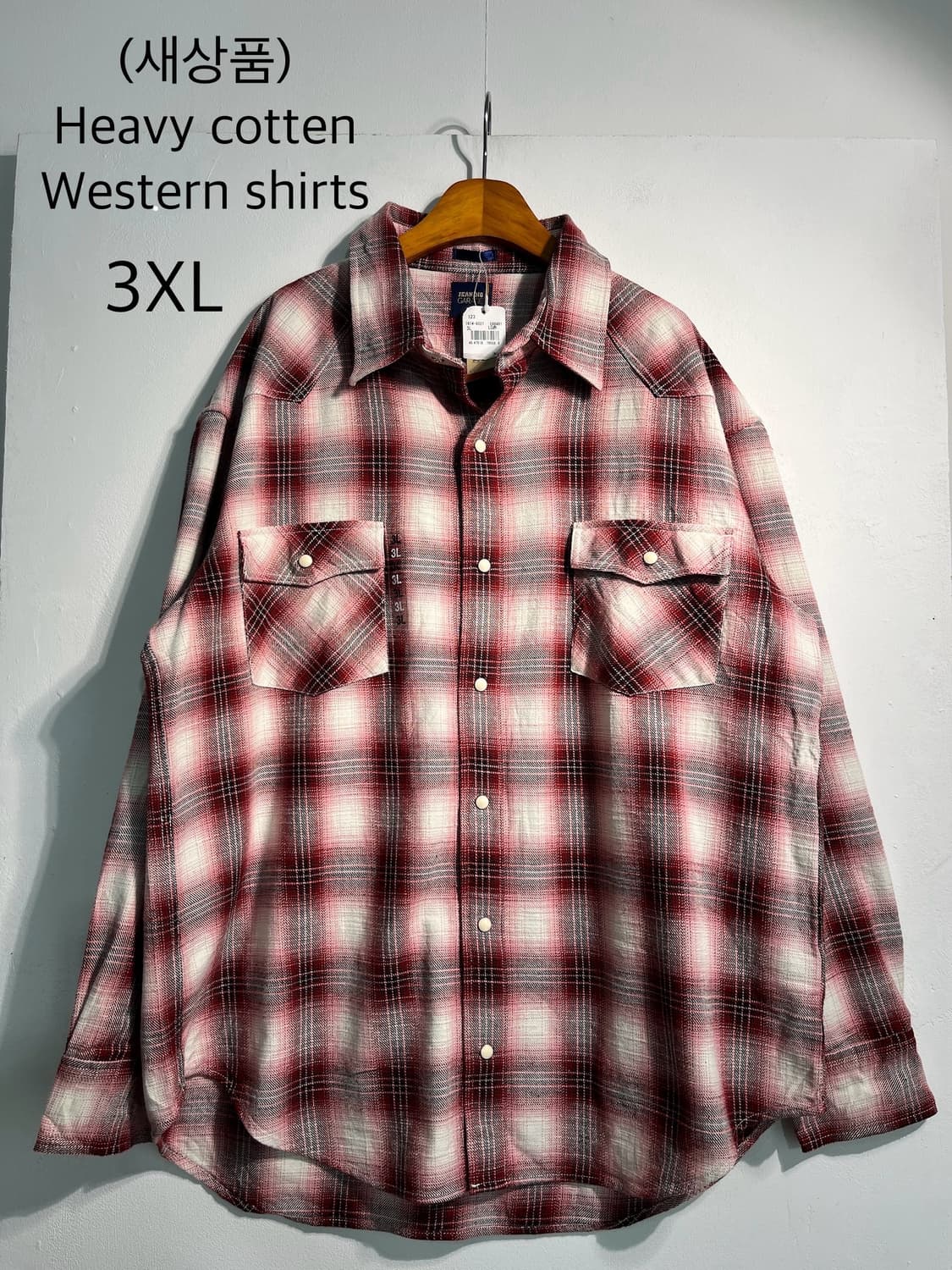 (새상품) Heavy cotton 웨스턴 셔츠 3XL 상품이미지1