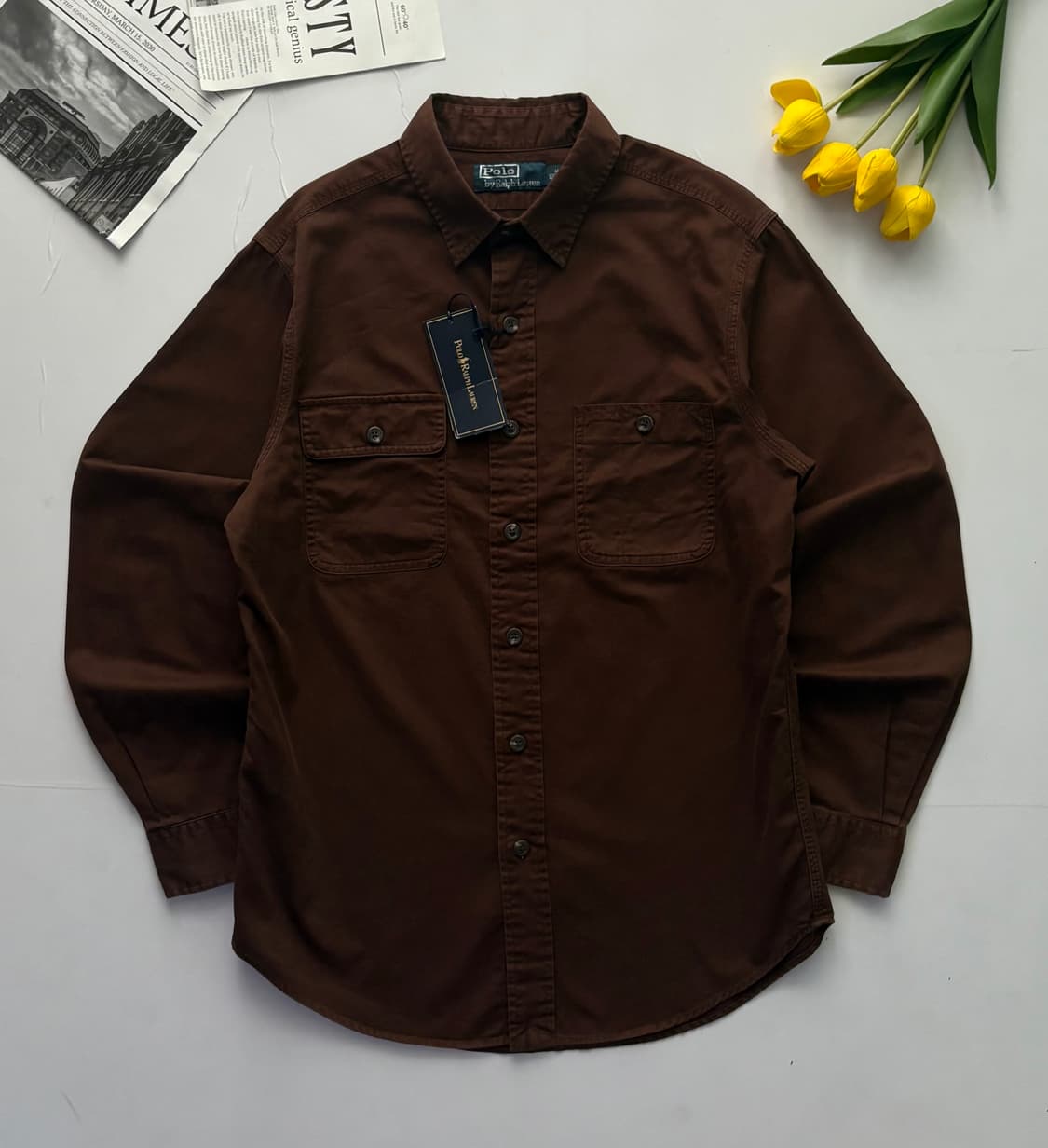 [새상품] Polo 폴로랄프로렌 엘보 패치 웨스턴 셔츠 상품이미지2