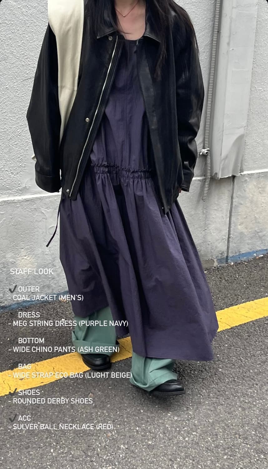 [새상품]에토스 메그 스트링 드레스/퍼플네이비 상품이미지1