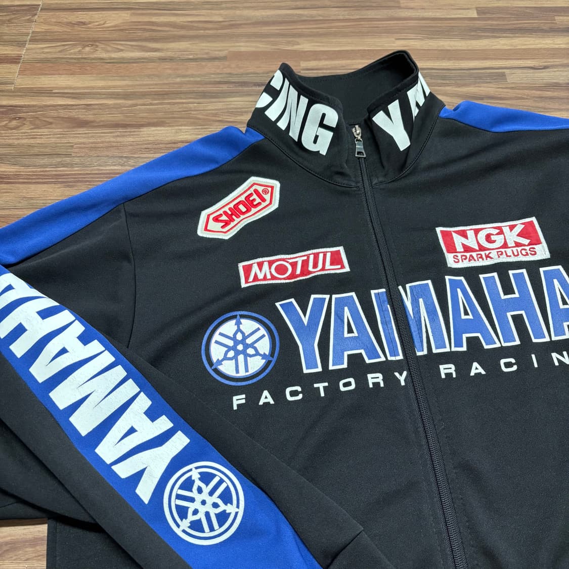 야마하 yamaha 레이싱 블루 블랙 트랙탑 져지 저지 자켓 상품이미지2