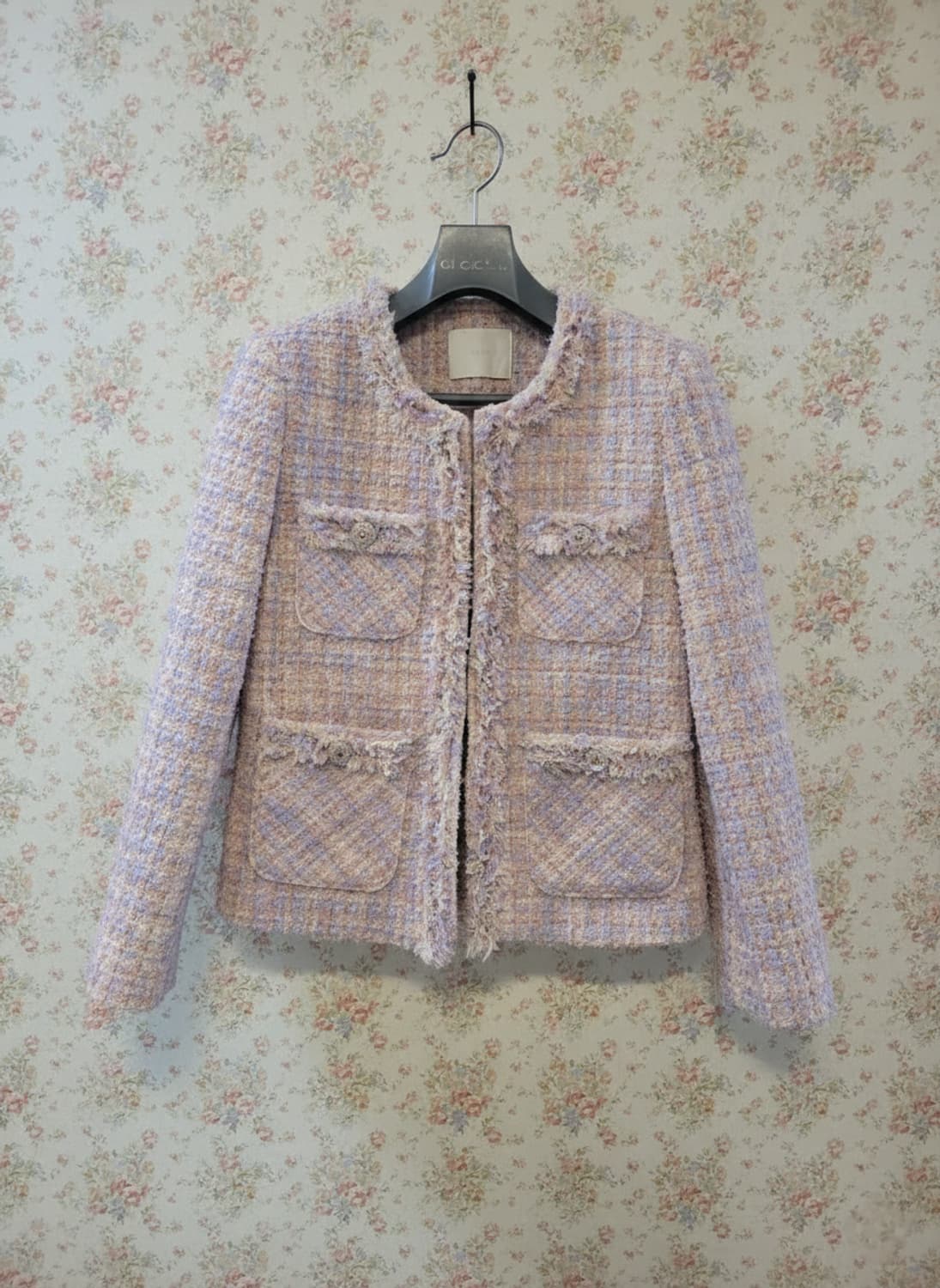 트위드 자켓 핑크 55 상품이미지1