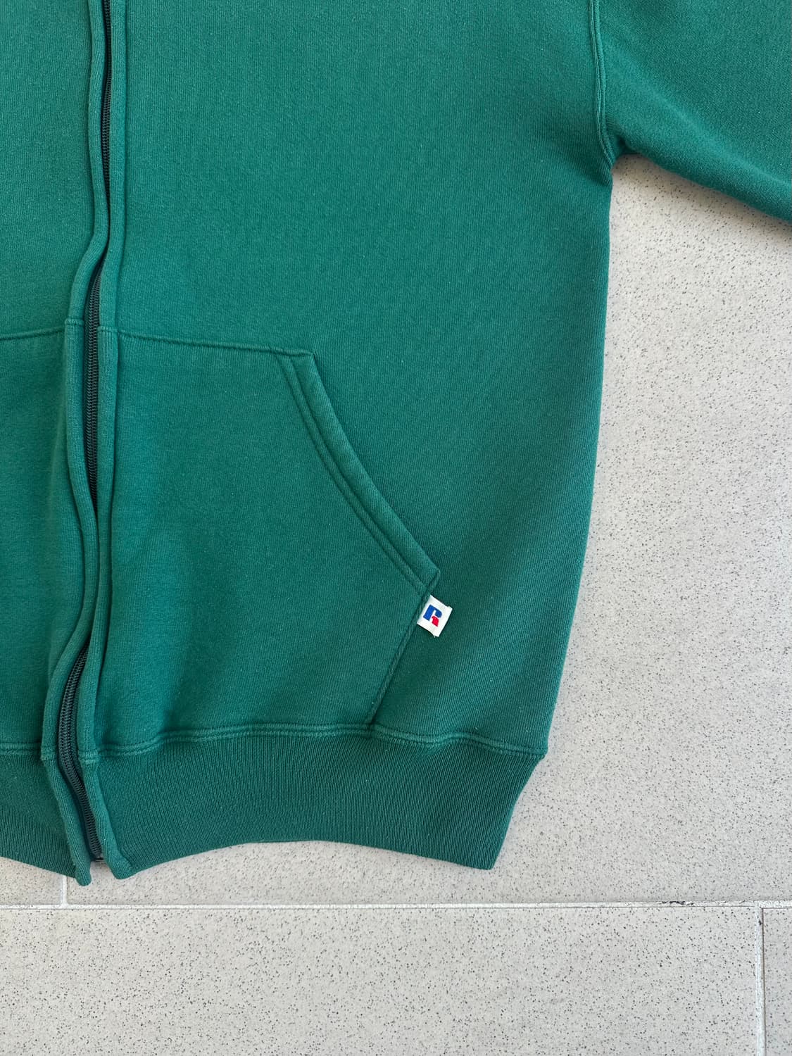 90s 빈티지 러셀 후드집업 그린 M 상품이미지3