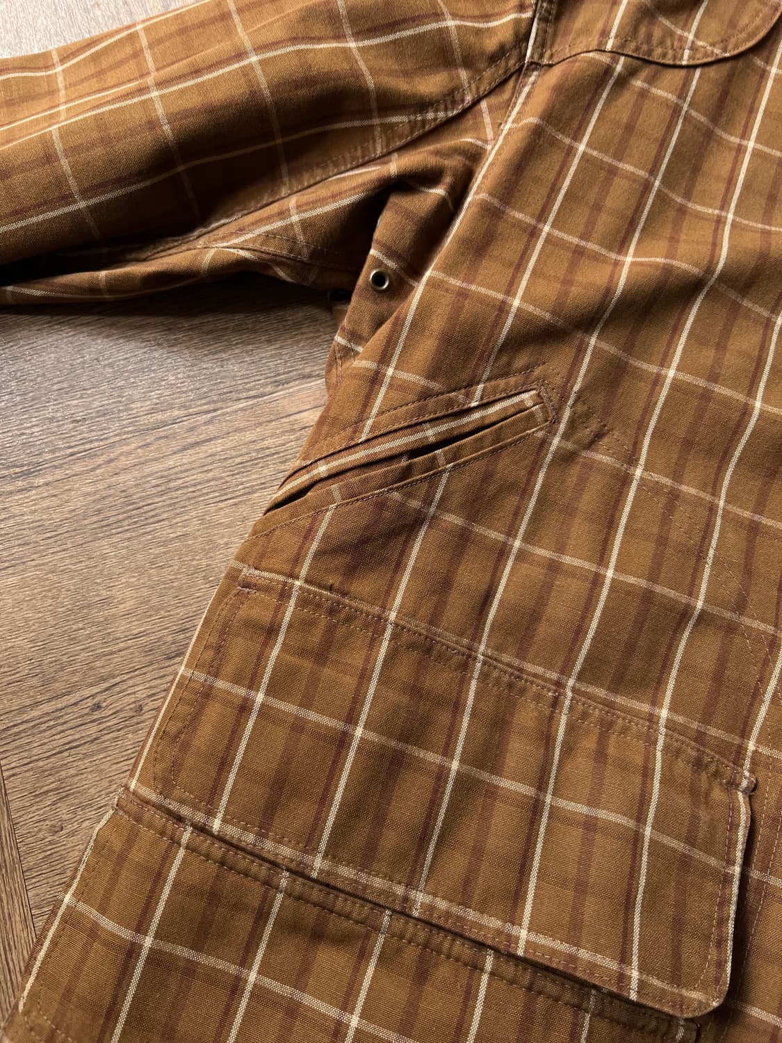 [M]폴로 랄프로렌 Made in USA 브라운 타탄체크 헌팅 자켓 상품이미지5