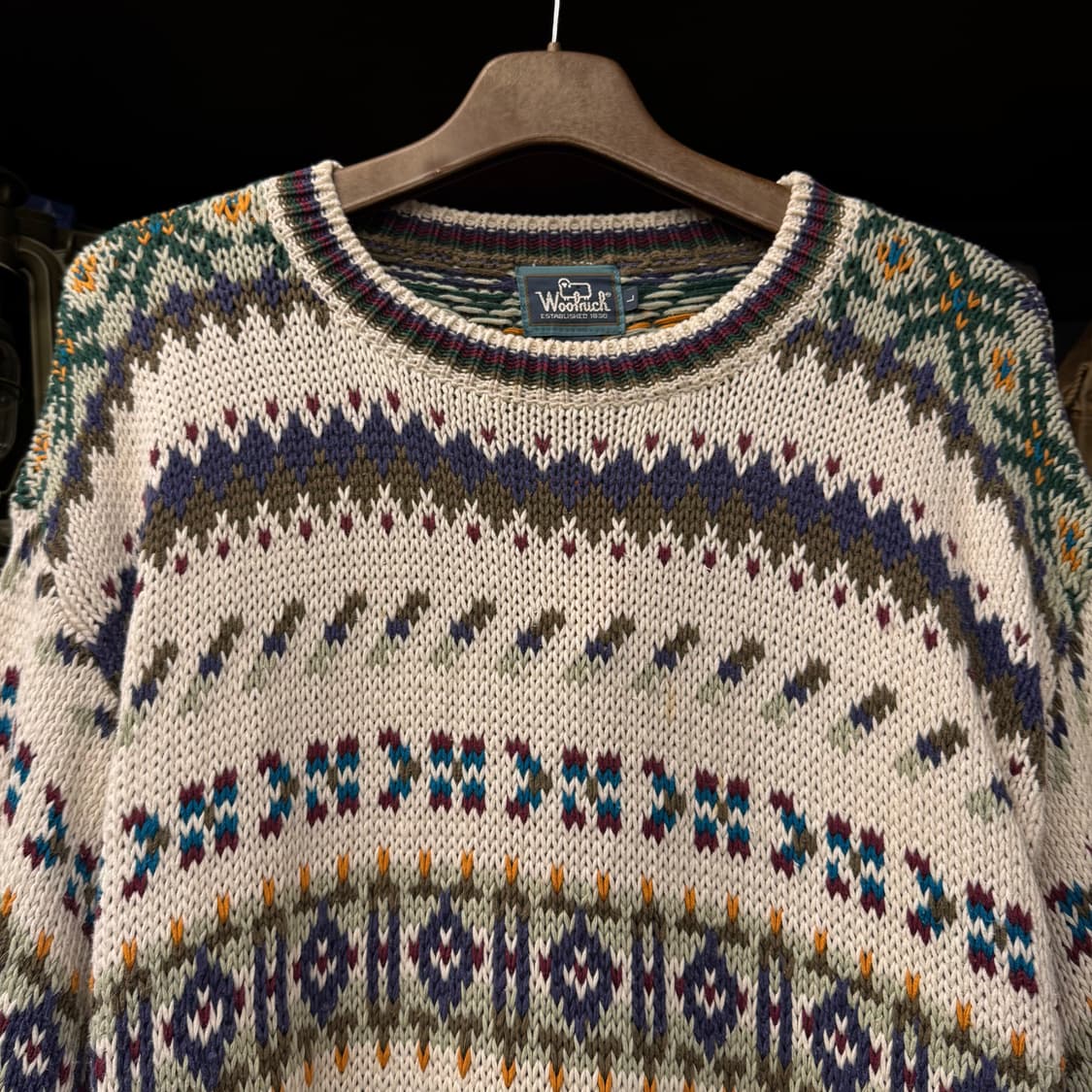 90s 울리치 네이티브 패턴 짜임 빈티지 인디언 에스닉 패턴 니트 상품이미지3
