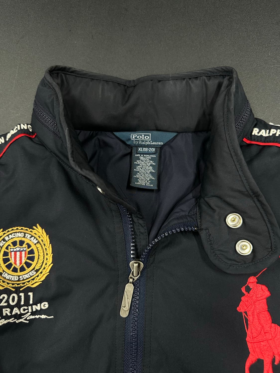 폴로 랄프로렌 2011 레이싱 봄버 자켓 블랙 상품이미지4
