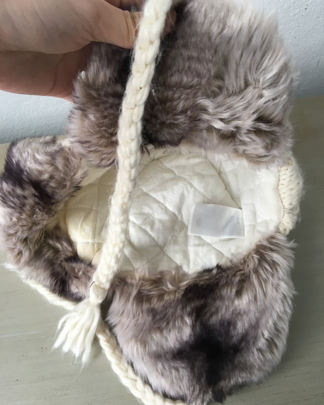  fur point cable knit trooper hat 상품이미지6