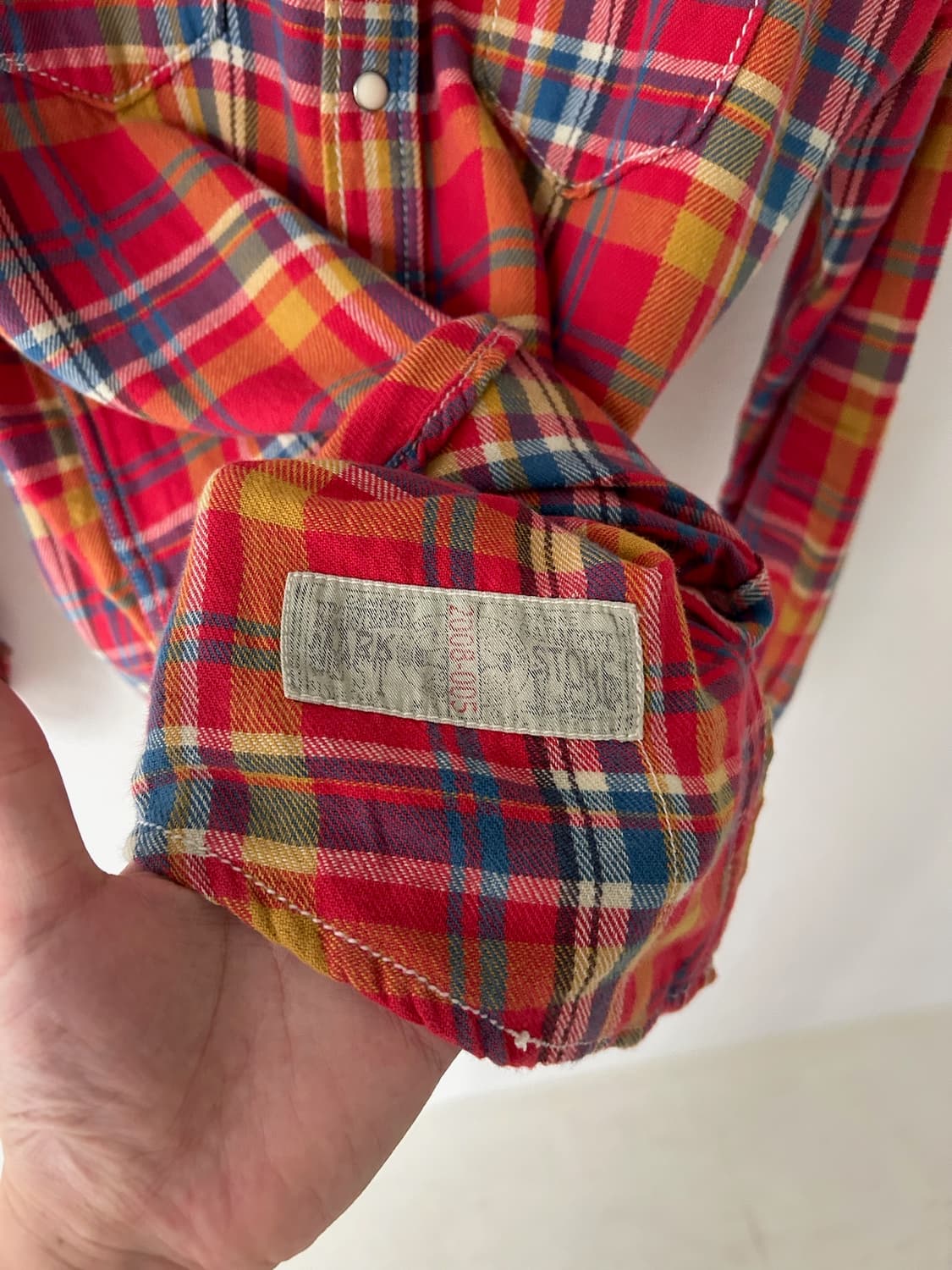 vtg Mark Strore Check Western Shirt. 상품이미지5