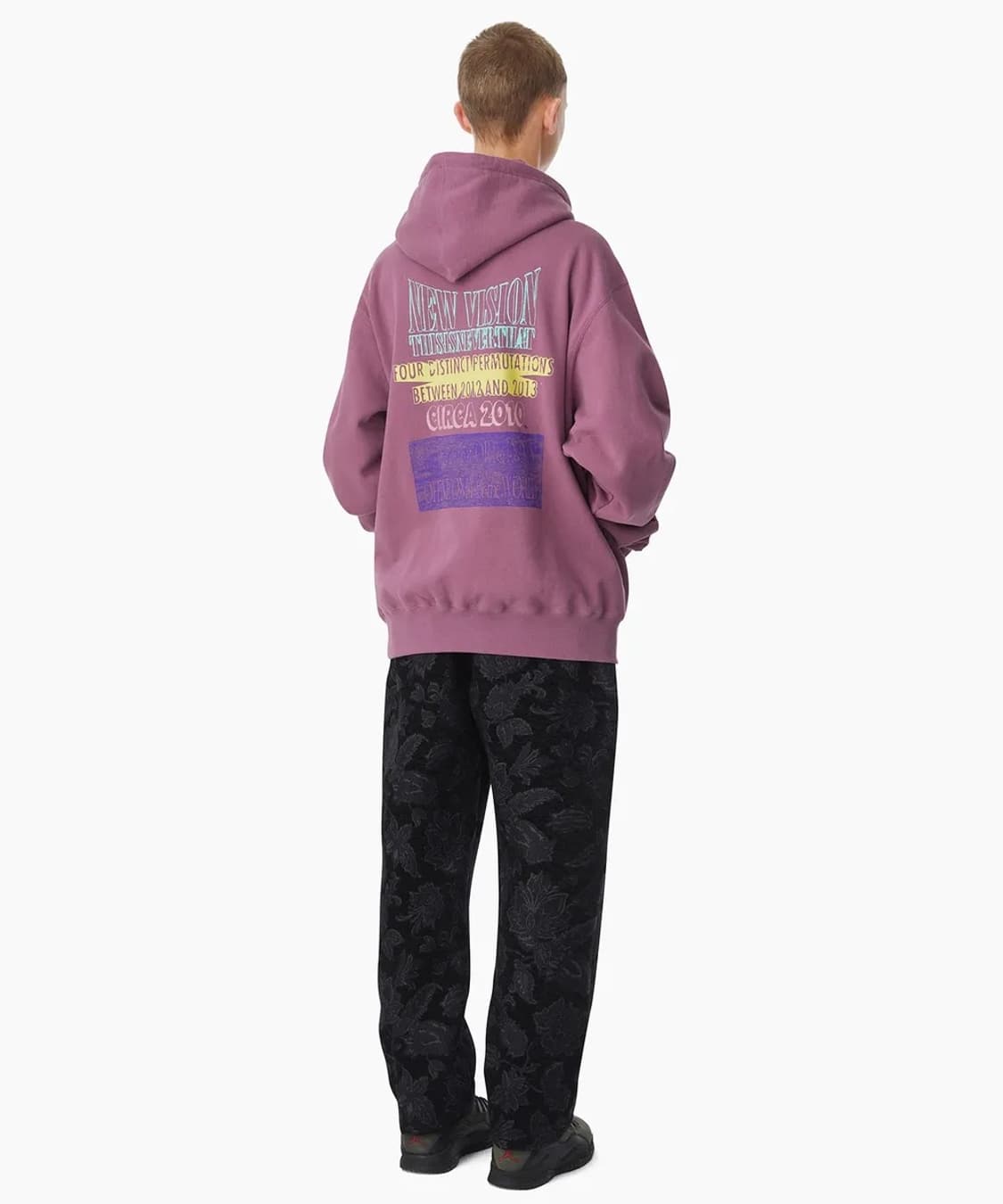 디스이즈네버댓 프린팅 퍼플 기모 스웻 후드티 S 상품이미지5