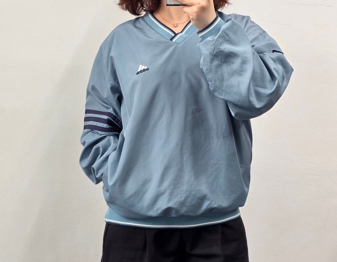 [프립]M/아디다스 삼섬 브이넥 바람막이 민트 상품이미지2