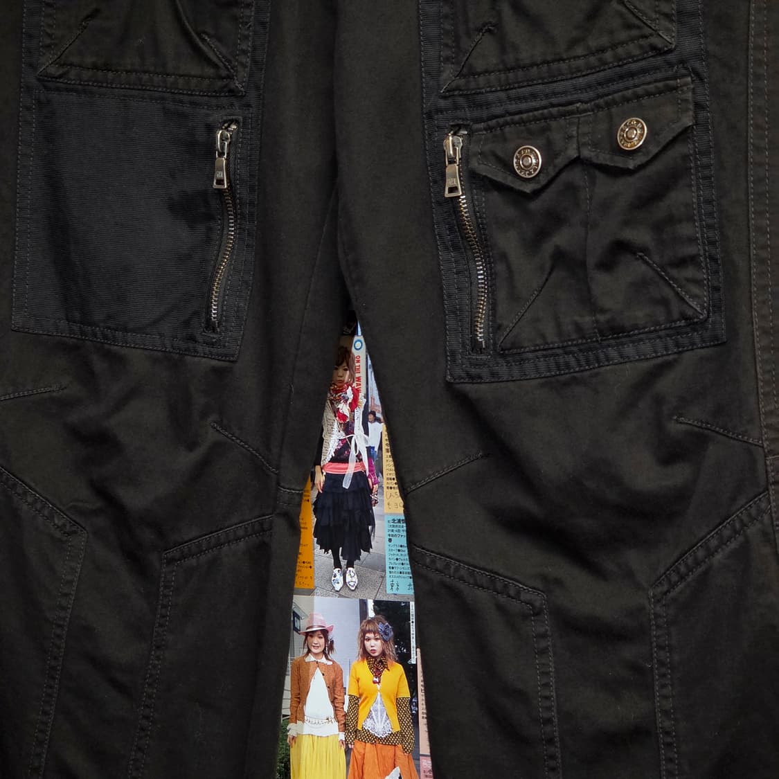 빈티지 블랙 멀티포켓 카고 팬츠 상품이미지4