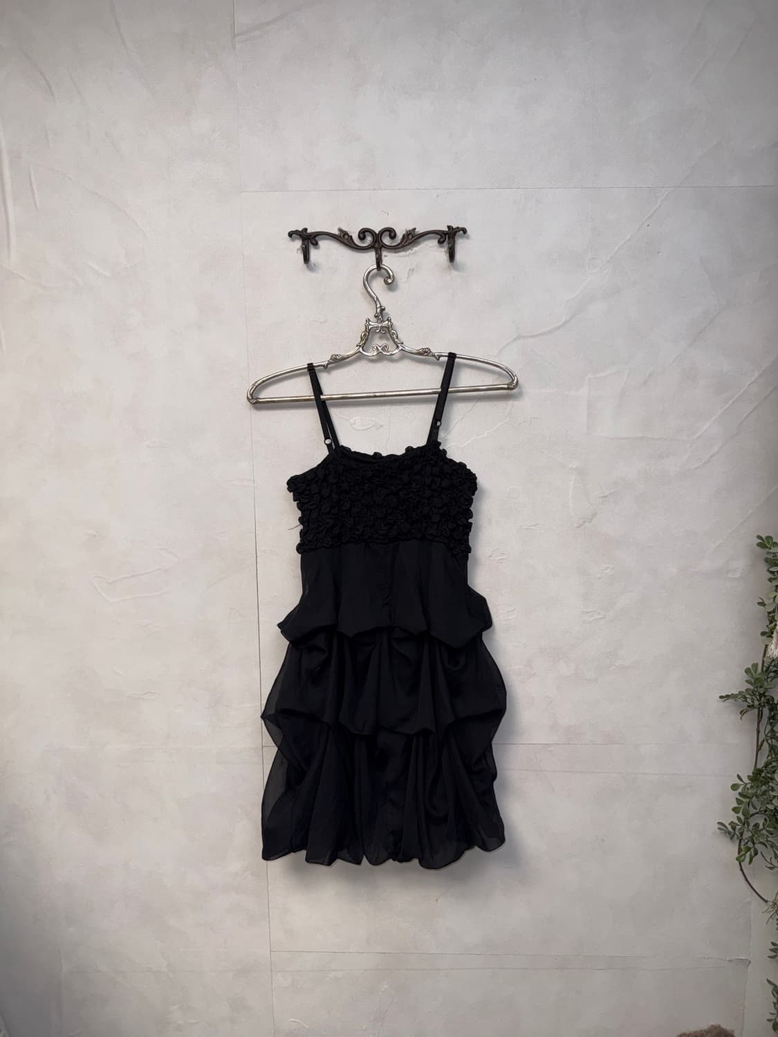 Black popcorn shirring balloon mini ops 상품이미지5