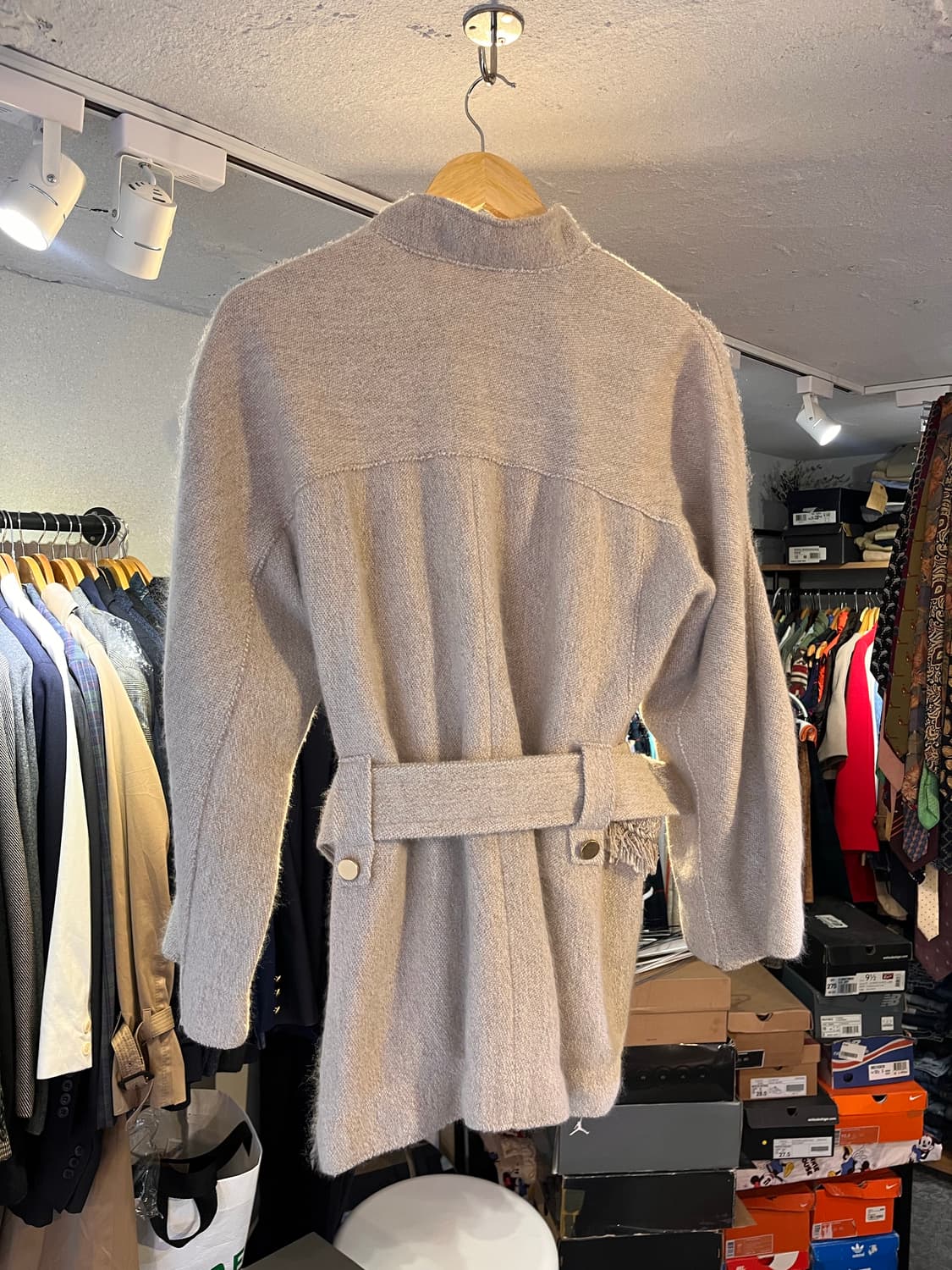 타임 앙고라 울 프린지 벨티드 자켓 상품이미지2