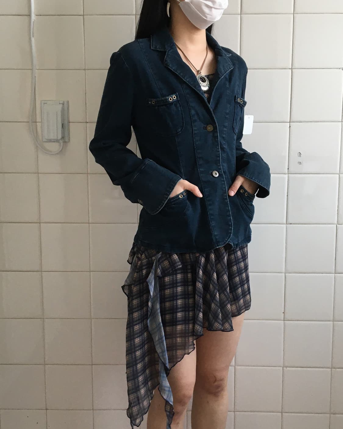 Eyelet point line detail jacket 상품이미지5