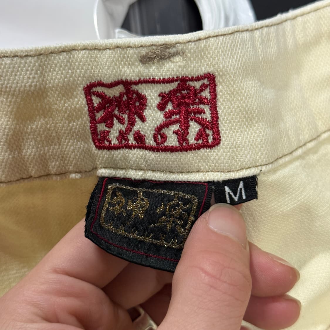 KAGURA 카구라 재패니즈 오리엔탈 카라쿠리맛 자수 디테일 쇼츠 팬츠 상품이미지8