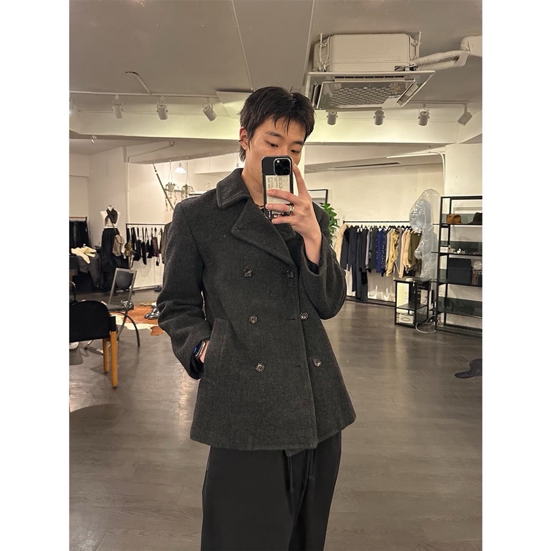 꼼데가르송 피코트 그레이 상품이미지5