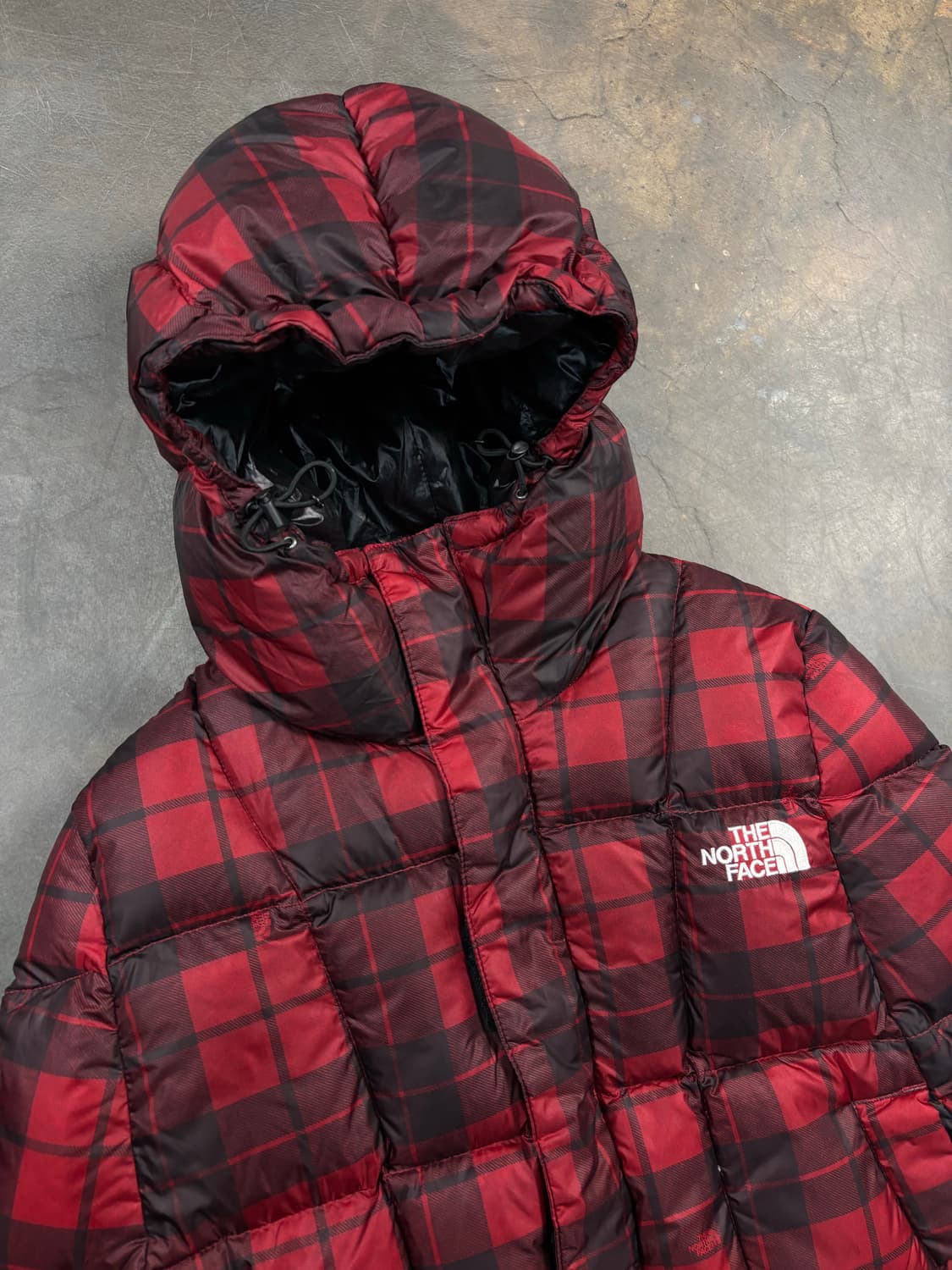 노스페이스 체크 패딩 케이프 상품이미지2