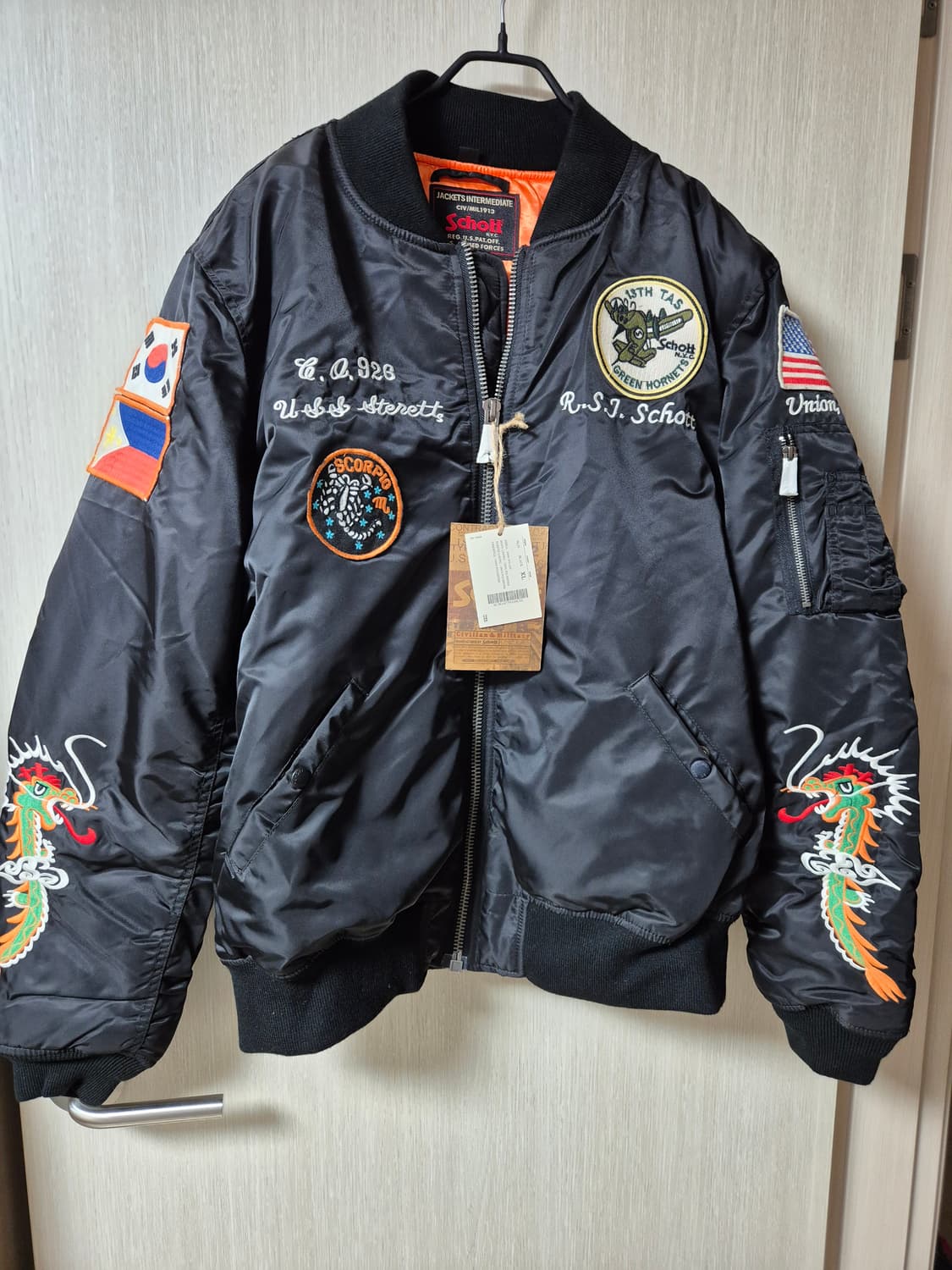 schott (새제품) 쇼트  ma-1 항공점퍼 플라이트자켓 XL 상품이미지1