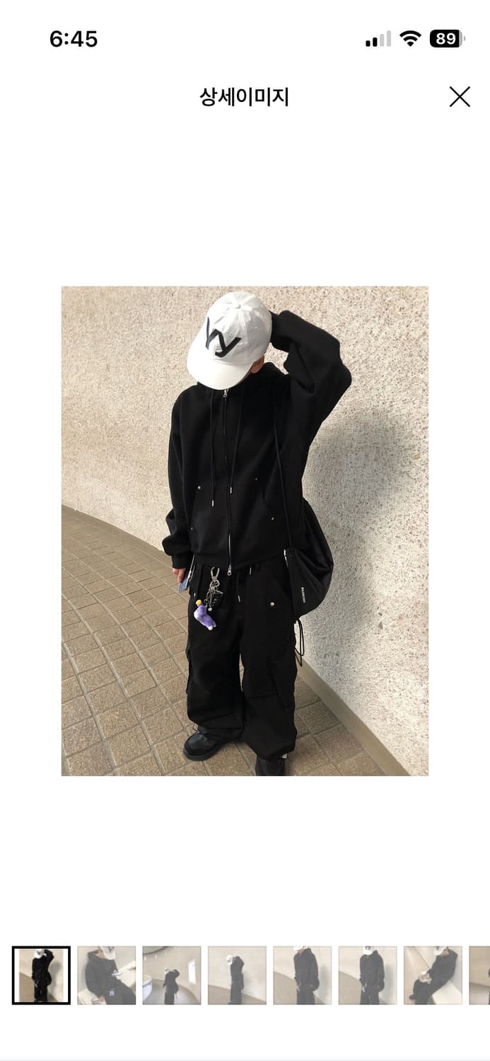 컨트 사선 카고 팬츠+ 로트 후드 집업 셋업 상품이미지5